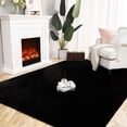 thumbnail image 2 of Alfombra Ashler para Decoración Hogareña en Pelo Sintético de Conejo Negro 183x274 cm, 2 of 7