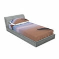 thumbnail image 3 of Ambesonne Nautical Fitted Sheet & Pillow Sham Set, Shipwreck on Sea Dusk, Full, Multicolor, 3 of 3