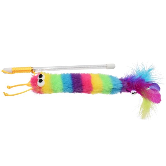 Multipet Caterpillar Rainbow Wand Cat Toy