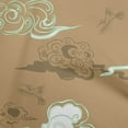 thumbnail image 1 of oneOone Velvet Brown Fabric Asian Japanese Floral Birds With Plants Quilting Supplies Print Sewing Fabric By The Yard 58 Inch Wide, 1 of 4