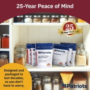 4Patriots 1-Week Emergency Food Supply Survival Kit - Freeze-Dried, Designed to Last 25 Years - 42 Servings of Delicious Breakfast, Lunch, Dinner