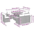 thumbnail image 2 of vidaXL 9 Piece Patio Sofa Set with Cushions Black Poly Rattan Acacia, 2 of 10