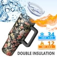 thumbnail image 5 of OBREWU Pioneer Flower Tumbler with Handle and Lid,Pioneer Flower 40oz Double Wall Vacuum Insulated Tumbler,Cups Gift for Women and Men, 5 of 7