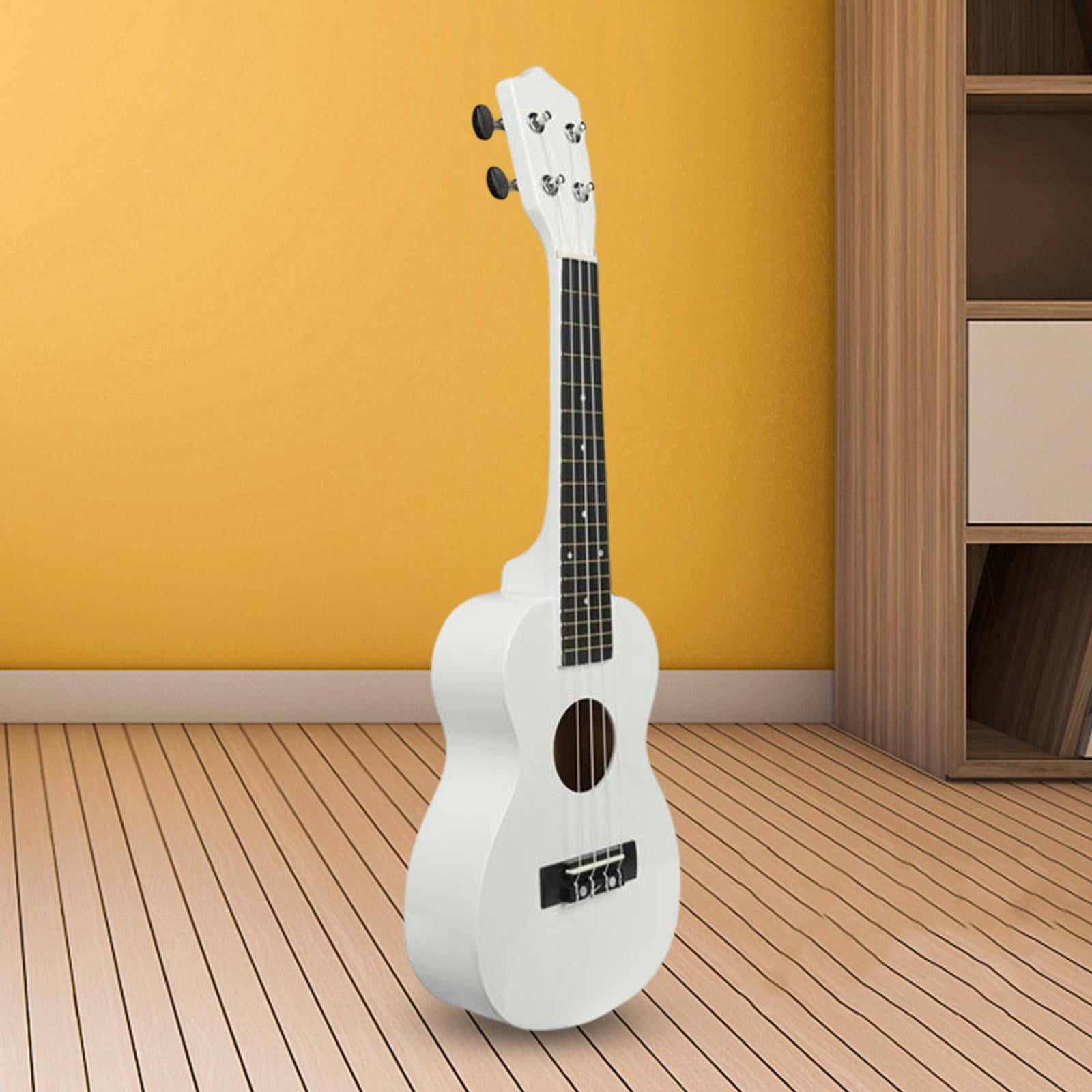 LeeQinersw 23 Inch Ukulele Guitar Toy 4 Strings Portable Musical Instrument for Adults Boys White