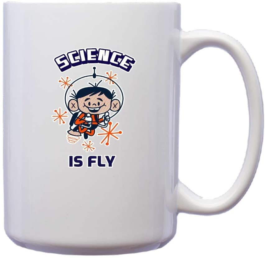 Funny Science Is Fly Novelty Fashion Humor Design Ceramic Coffee Mug