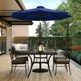 thumbnail image 3 of BizChair Navy 9 FT Round Umbrella with 1.5" Diameter Aluminum Pole with Crank and Tilt Function, 3 of 12