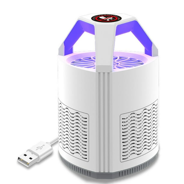 Bewildely Lámpara eléctrica para plagas, sala de estar, luz de succión de insectos para interiores, iluminación, atracción, jardín, dispositivo Electrodomésticos Blanco Bewildely HA064156-02