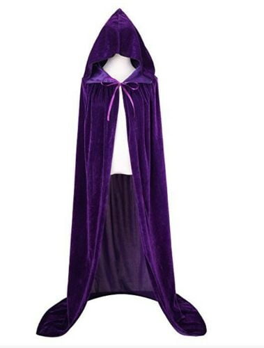 US Kids Girls Boys Hooded Velvet Cape Cloak Fancy Dress Robe Halloween Costume