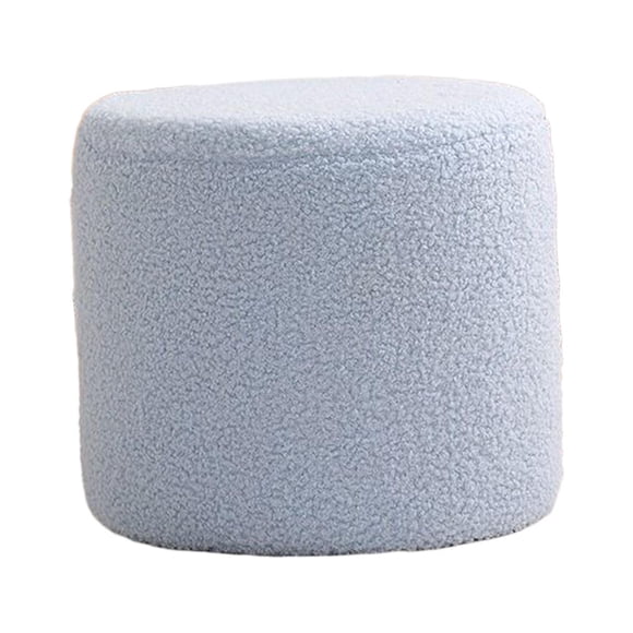 Tabouret Repose-Pieds Rond Antidérapant Banc Repose-Pieds Siège Rembourré Tabouret Décoratif pour Canapé pour Maison Chambre Salon Robuste Chambre de Chevet Bleu