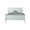 Silver grey, variant on Twin Bed in White | Three Sturdy Slats | Bedroom Furnishing