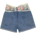 thumbnail image 2 of Peacolate 4-10Y Little&Big Girls Denim Summer Shorts Teens Elastic Waistband Heart Jeans,5-6Years, 2 of 4