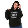 thumbnail image 3 of Inspirational Saying Stand Up Show Up Unisex Plus Fleece Graphic Hoodie Brisco Brands 2X, 3 of 5
