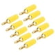 thumbnail image 5 of 10 Uds J.10007 2,5mm conector Banana de latón chapado en oro conector de clavija de plátano instrumento enchufe de prueba amarillo VoborMX herramienta, 5 of 8