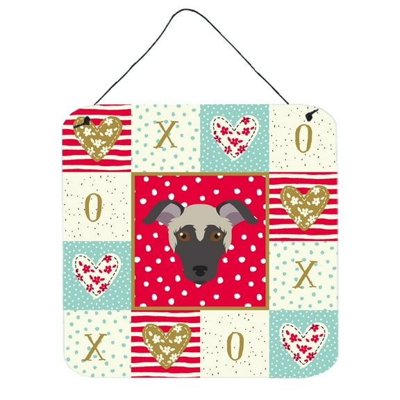 Carolines Treasures CK5182DS66 Argentine Pila Dog Love Wall or Door Hanging Prints Red 6HX6W multicolor