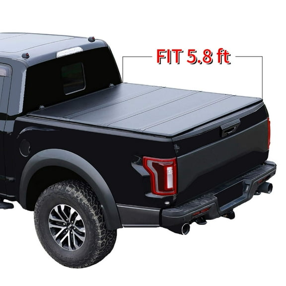 5'8" Truck Bed Tonneau Cover Hard Quad-Fold Truck Bed Cover Fits for 2007-2021 Silverado Sierra 1500