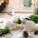 thumbnail image 4 of Newway Valery Madelyn 2pcs Easter Decorations, Spring Decor, Ceramic Bunny Figurine,Easter White Bunny Figurines,Rabbits Ornaments with Polka Dot for, 4 of 5