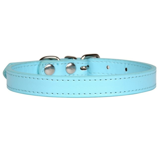 Faux Leather Collar Metal Buckle Pet Collar Adjustable Pet Collar for Small Dogs