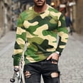 thumbnail image 2 of VERUGU Mens Casual Long Sleeve Camouflage Shirts Fashion Fall Crew Neck Top Base Shirt Camouflage L, 2 of 5