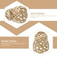 thumbnail image 2 of Bamboo Lamp Shade for Table Floor Lamp with Khaki Color Suitable for Home Decoration 10.5x16.5 Inches, 2 of 7