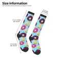 thumbnail image 2 of Gaeub Chaussettes Design Imprimé Donuts Chaussettes Hautes Extensibles pour Hommes Femmes Adolescents, Chaussettes de Softball Soccer pour Randonnée, Sport, 2 of 4