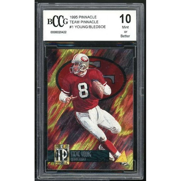 Drew Bledsoe Steve Young Card 1995 Pinnacle Team Pinnacle #1 BGS BCCG 10