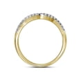 thumbnail image 3 of Diamond Princess 14kt Yellow Gold Round Diamond Cluster Bridal Wedding Ring Band Set 2 Cttw, 3 of 3