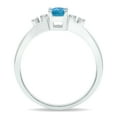 thumbnail image 2 of SZUL Women's Blue Topaz and Diamond Sparkle Ring in 10K White Gold, 2 of 5