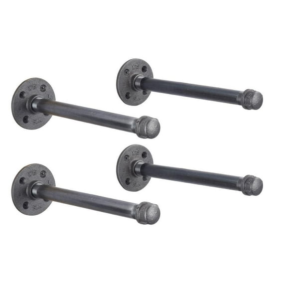 1/2 In  X 12 In Shelf Bracket Kit, 4 Pack