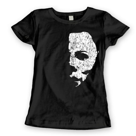 Halloween Scary Face Mask Small Black Women's Jr Fit T-Shirt