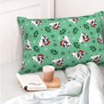 thumbnail image 4 of Honeii Christmas French Bulldog Print Pillow Cases,Plush Throw Pillow Covers,Decorative Pillowcase for Sofa, Couch, Living Room-20"x30", 4 of 6
