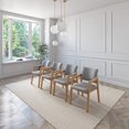 thumbnail image 5 of Juego de Comedor de Madera con 6 Sillas Tapizadas para 6 Personas, Mesa y Sillas para Comedor y Cocina, Midtown Concept Ibiza, Roble y Gris Claro, 5 of 5