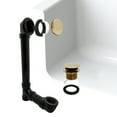 thumbnail image 3 of Westbrass Sch. 40 ABS Bathtub Drainage System with Tip-Toe Drain and No-Hole Elbow Cover, Polished Brass, 3 of 14