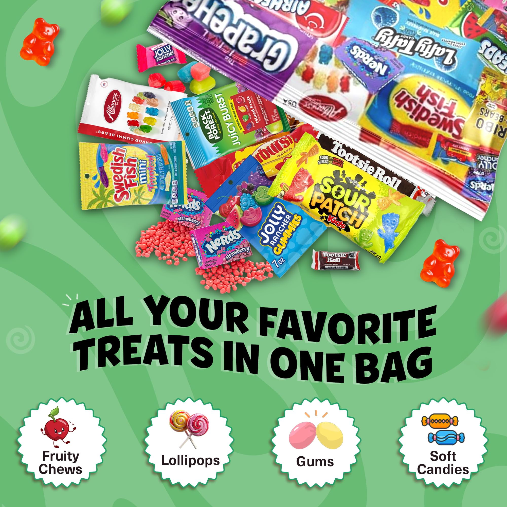 Ultimate Assorted Classic Candy Mix Variety Pack, 4LB Bulk Bag – Fun-Size, Individually Wrapped Minis for Parties, Candy Bowls, Parades, Piñatas, Events & More – Mega Mixed Treat Assortment