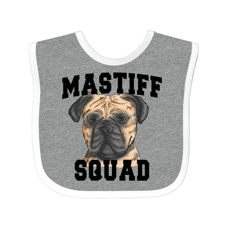

Inktastic Dog Mastiff Squad Gift Baby Boy or Baby Girl Bib