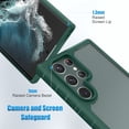 thumbnail image 2 of Casus Shockproof Bumper Hard Clear Back Cover Case for Samsung Galaxy S22 Ultra - Green, 2 of 7