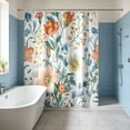 thumbnail image 6 of Sahpxhe Shower Curtain Watercolor Wildflower Shower Curtain Liner,Waterproof Bathroom Decoration and Separation with 12 Hooks for Shower,47.2X70.9in,Multicolor-C, 6 of 6
