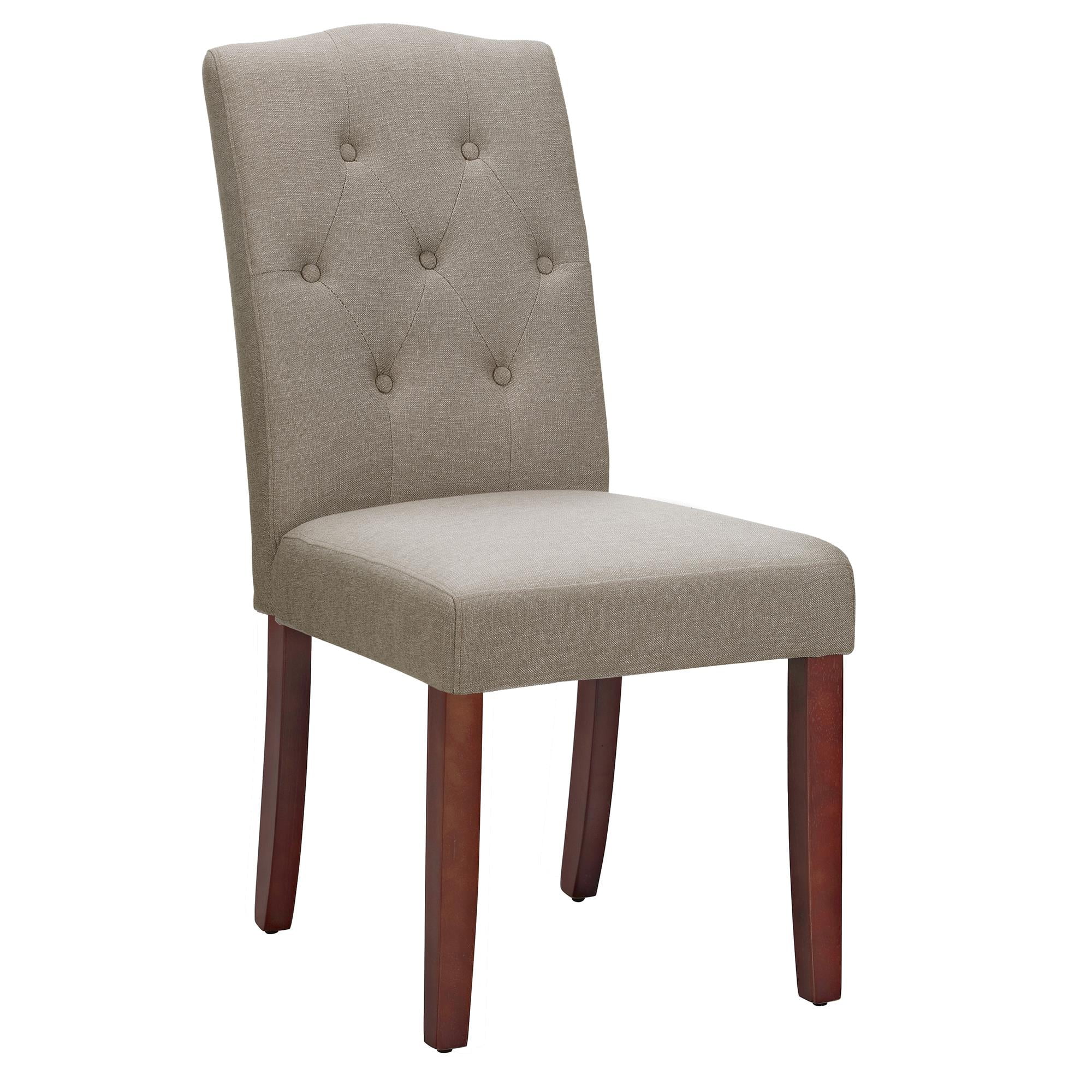 Better Homes and Gardens Parsons Upholstered Tufted Dining Chair Taupe Walmart