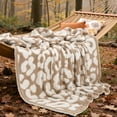 thumbnail image 5 of Joyfy Sand Leopard Knitted Throw Blanket 50x60 Inches, Cozy Soft Throw for Couch, Bed, Sofa - Cute Aesthetic Room Decor and Gift for Women, Mom, Girls, Mothers Birthday, 5 of 10