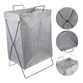 thumbnail image 4 of Cesto de ropa sucia con estructura de hierro, cesta de almacenamiento de ropa plegable, cesta de lavandería para el hogar, 4 of 5