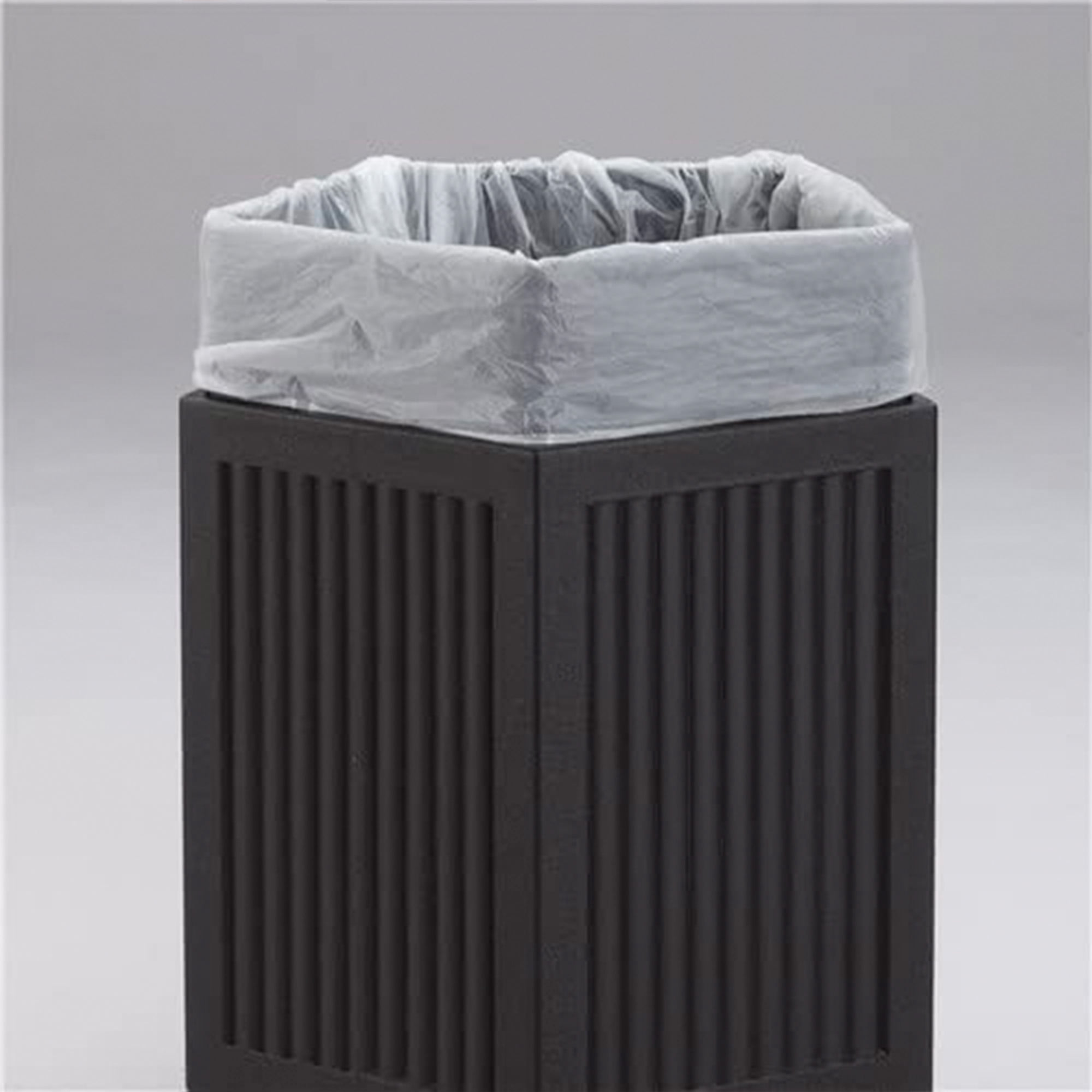 Safco Canmeleon Indoor/Outdoor Open Top Pentagon Trash Can 30 Gallon Black