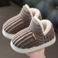 thumbnail image 3 of Cdudpw Toddler Kids Slippers Girls Boys House Shoes Winter Slippers Plush Warm Soft with Cute Cartoon Design Indoor Shoes(W244-Coffee), 3 of 4
