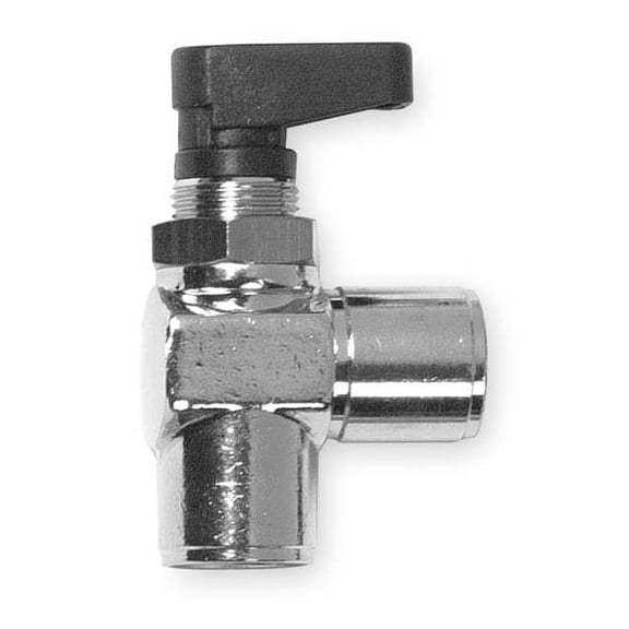 Aignep Usa 1/4" FNPT Nickel Brass Mini Ball Valve Angle 86720-04