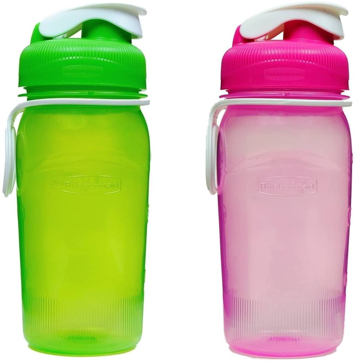  6 Pack Kids Water Bottles Bulk, 14oz Clear Water