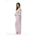 thumbnail image 2 of Cocoom Button Down Pajama Pant Set (Pink / White, 1X), 2 of 4