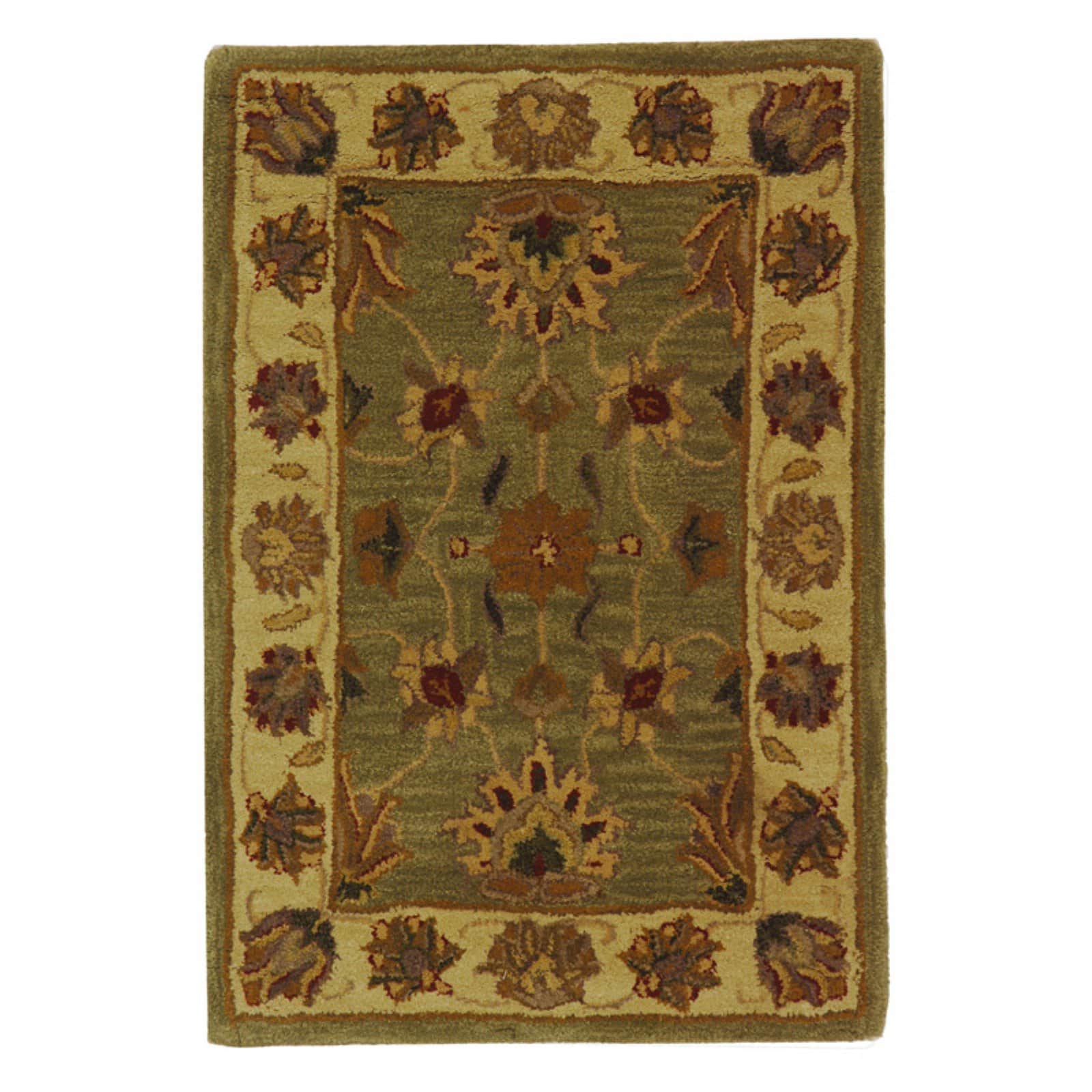 SAFAVIEH Heritage Regis Traditional Wool Area Rug, Green/Gold, 4'6" x 6'6" Oval - image 2 of 10
