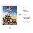 thumbnail image 2 of Iwo jima Japan - American Flag Raising - Now All Together - 7th War Loan - Vintage War Poster by C. C. Beall 1945 - Fine Art Matte Paper Print (Unframed) 20x26in, 2 of 4