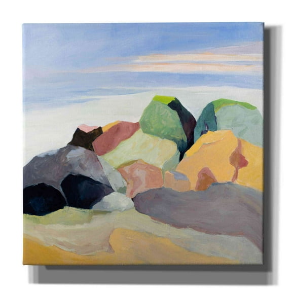 Epic Graffiti 'Rockscape' by Ann Gordon, Giclee Canvas Wall Art, 12"x12"