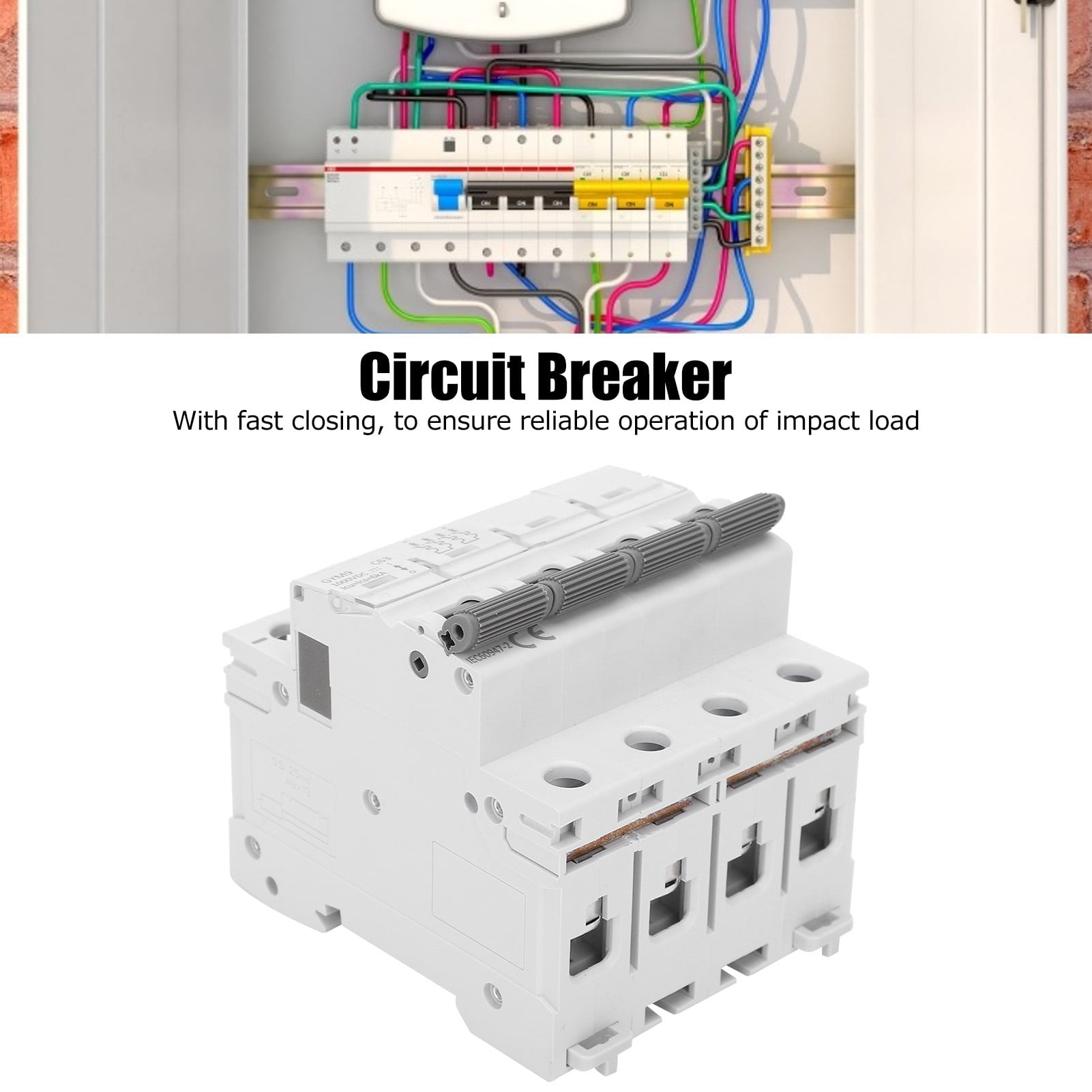 DC Circuit Breaker Mini DIN Rail Installation Protection Equipment GYM9‑C63 4P 1000V