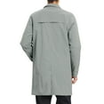 thumbnail image 3 of Unique Bargains Men's Trench Coat Lightweight Single Breasted Jacket Overcoat L Light Gray, 3 of 6