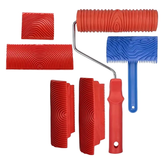 KCAHPAN 6Pieces Practical Wood Texture Tool Set for Easy to Use Home Renovations